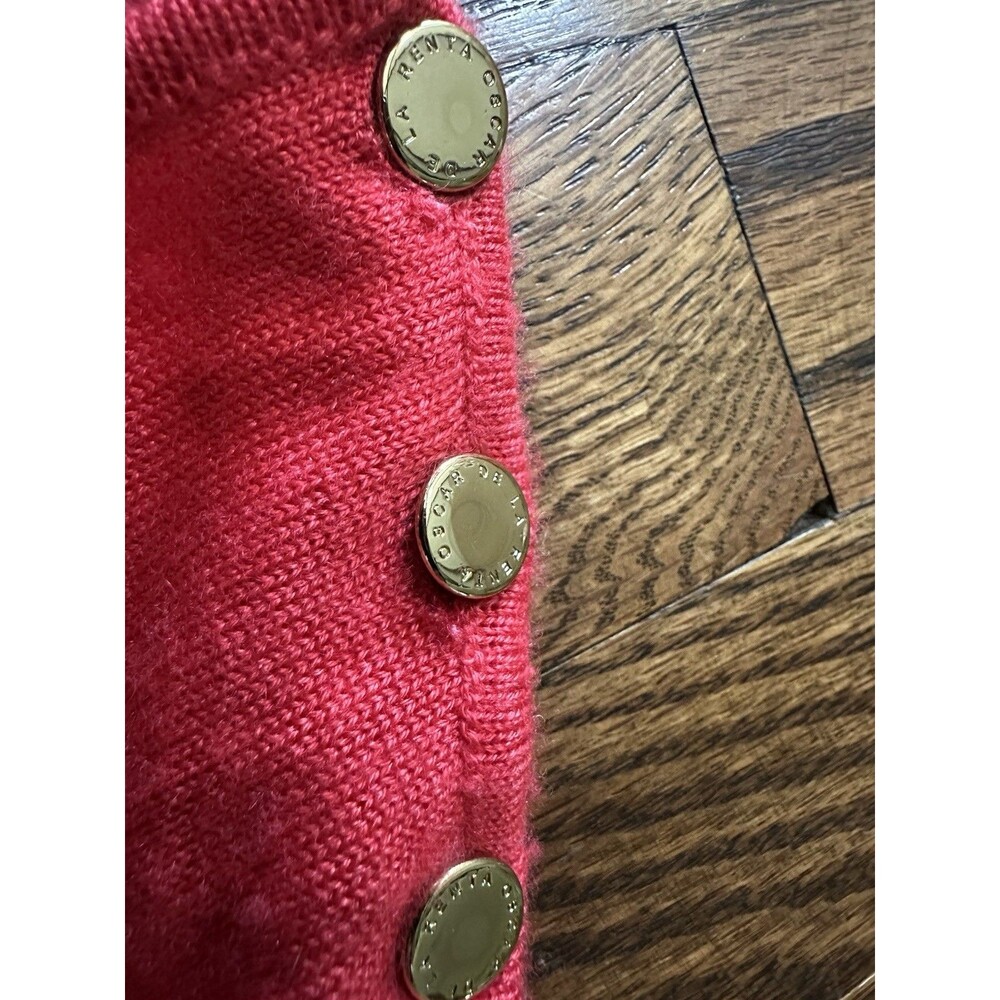 Oscar De La Renta Sleeveless Sweater‎ Tank Red Large Cashmere Feel Missing Tag - Picture 5 of 9